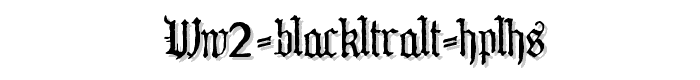 WW2 BlackltrAlt HPLHS font