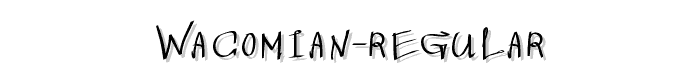Wacomian-Regular font