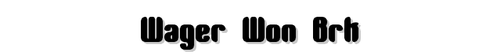 Wager%20Won%20BRK font