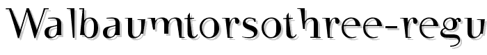 WalbaumTorsoThree Regular font