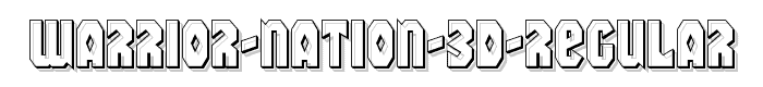 Warrior Nation 3D Regular font