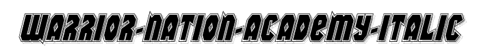 Warrior%20Nation%20Academy%20Italic font