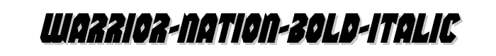 Warrior Nation Bold Italic font