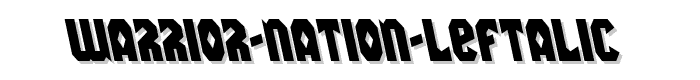 Warrior Nation Leftalic font