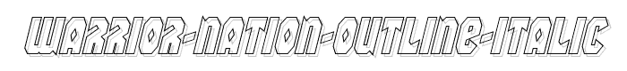 Warrior%20Nation%20Outline%20Italic font