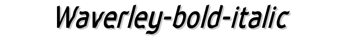 Waverley Bold Italic font