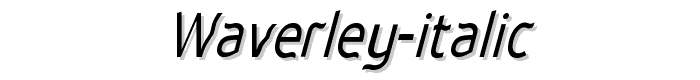 Waverley Italic font