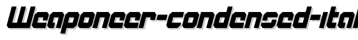 Weaponeer%20Condensed%20Italic font