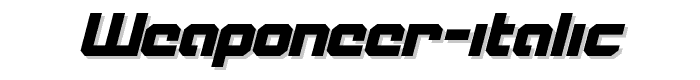 Weaponeer%20Italic font