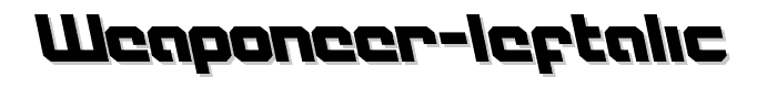 Weaponeer Leftalic font