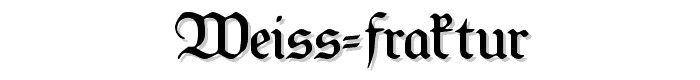 Weiss-Fraktur font