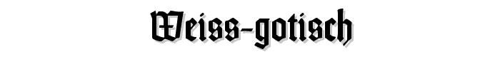 Weiss Gotisch font