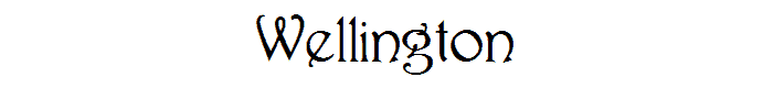 Wellington font