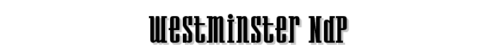 Westminster NDP font