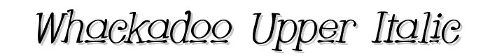 Whackadoo%20Upper%20Italic font