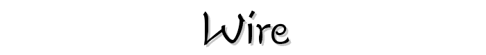 Wire font