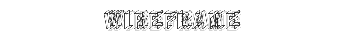 Wireframe font