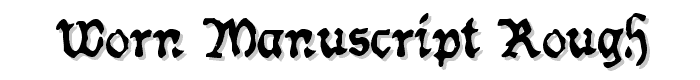 Worn Manuscript Rough font
