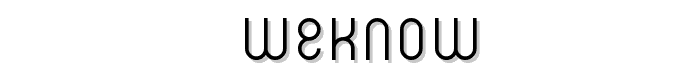 weknow font