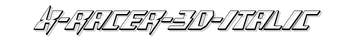 X Racer 3D Italic font