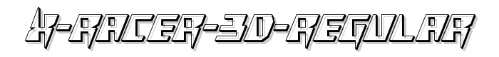 X Racer 3D Regular font