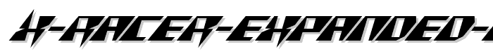 X%20Racer%20Expanded%20Italic font