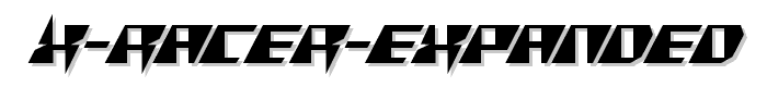 X Racer Expanded font