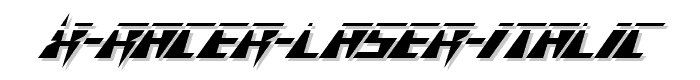 X Racer Laser Italic font