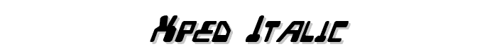 XPED%20Italic font
