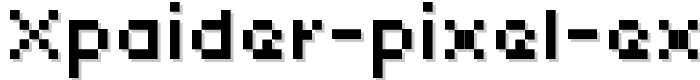 xpaider pixel explosion 01 font