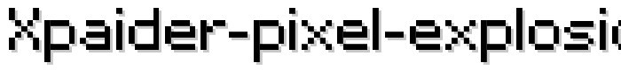 xpaider pixel explosion 02 font