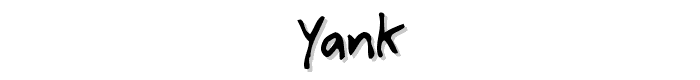 Yank font