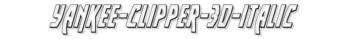 Yankee Clipper 3D Italic font