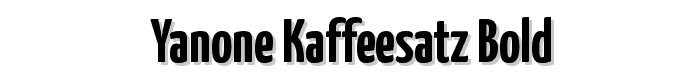 Yanone%20Kaffeesatz%20Bold font