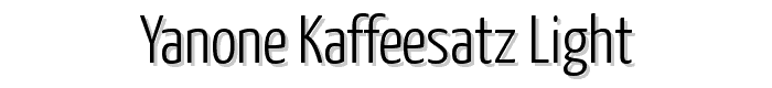 Yanone%20Kaffeesatz%20Light font