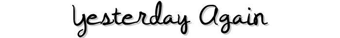 Yesterday%20Again font