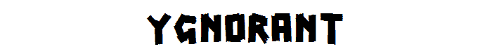 Ygnorant font