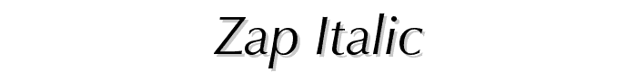 Zap%20Italic font