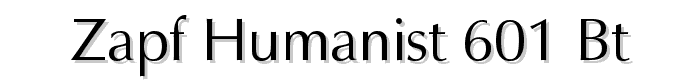 Zapf%20Humanist%20601%20BT font