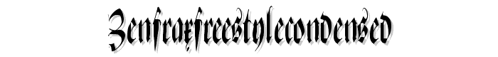 ZenFraxFreestyleCondensed font