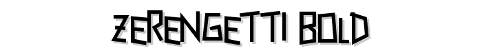 Zerengetti%20Bold font