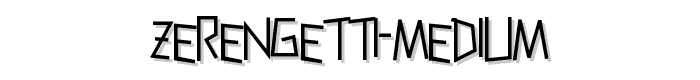 Zerengetti%20Medium font