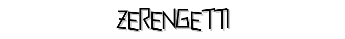 Zerengetti font