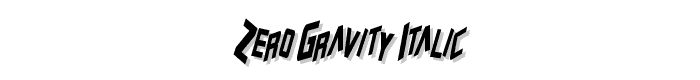 Zero%20Gravity%20Italic font