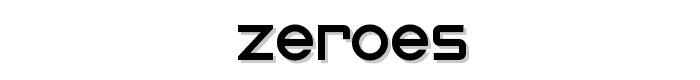 Zeroes font