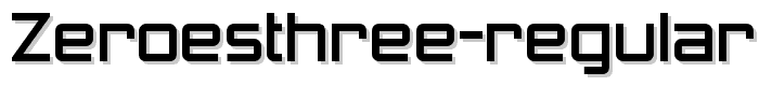 ZeroesThree%20Regular font