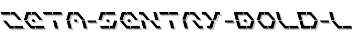 Zeta Sentry Bold Leftalic font