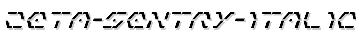 Zeta Sentry Italic font