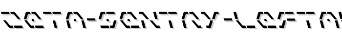 Zeta Sentry Leftalic font