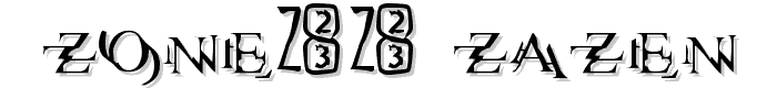 Zone23_zazen font